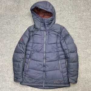 Backcountry Jacket Womens Small Navy Blue Hooded Puffer Insulated Winter Coat